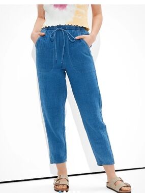 American Eagle Cotton Coastal Gauzy Pants
